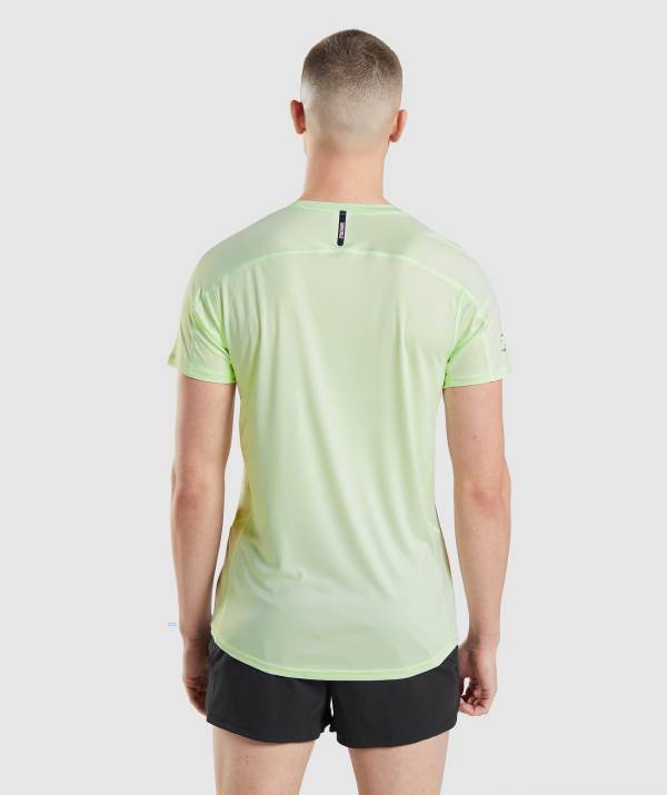 Panske Tricka Gymshark Speed Evolve Hnede Zelene | JS0986745